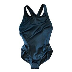 DOLPHIN Womens SWIMSUIT One Piece BLACK XtraSleek Size 38  NWT